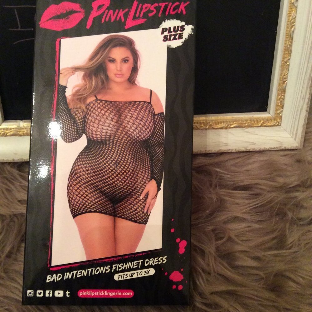 Bad Intentions Black Fishnet Dress
